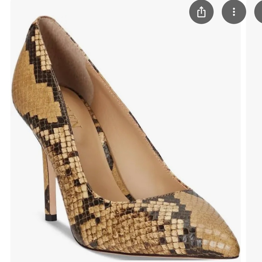 Ralph Lauren Snake Print Pump Heels 10